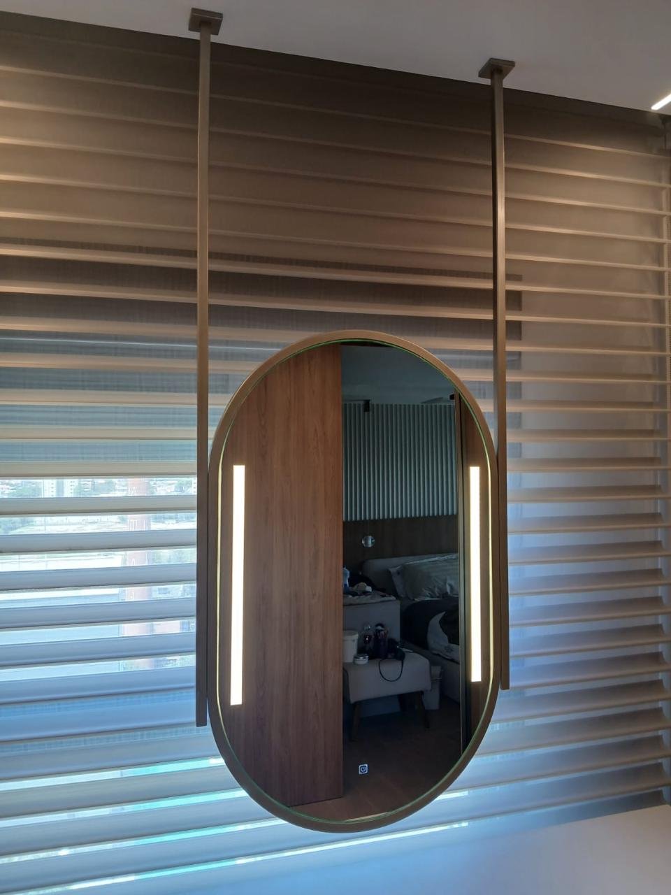 Divisória de vidro fosco